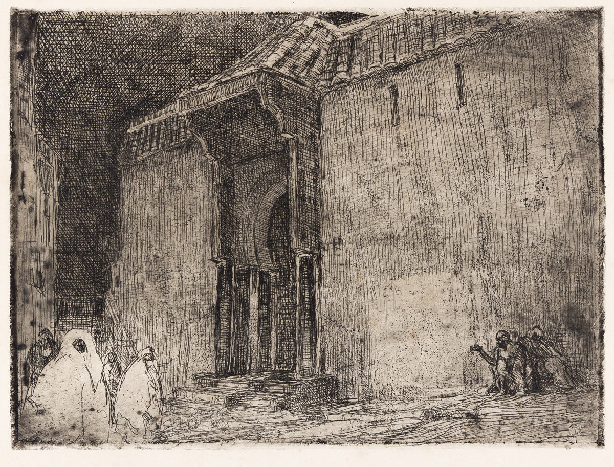 HENRY OSSAWA TANNER (1859 -1937) Mosque, Tangier.